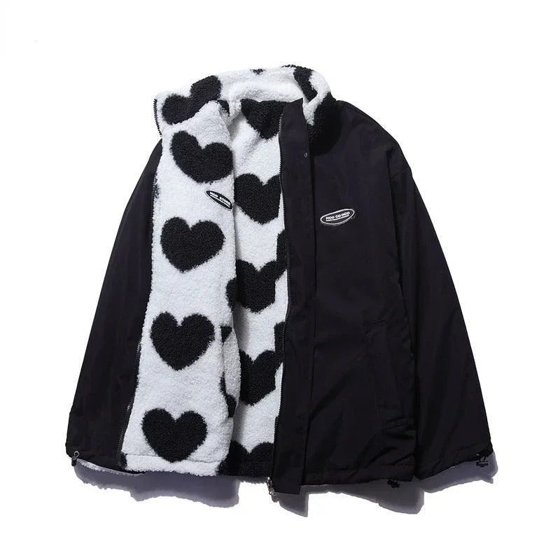 Aria | Stylish Women's Jacket - Reversible Heart Design for Winter Coats 0