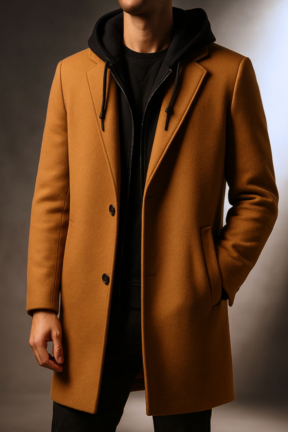 Tristan | Men's Elegant Mid-Length Trench Coat for a Chic Style 5