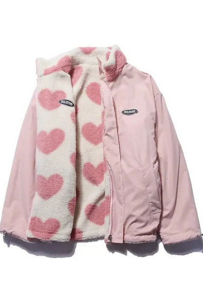 Taylor | Stylish Women's Jacket - Reversible Heart Design for Winter Coats