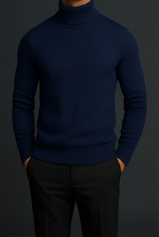 Evan | Warm Turtleneck Sweater for Men – Cozy Inner Lining